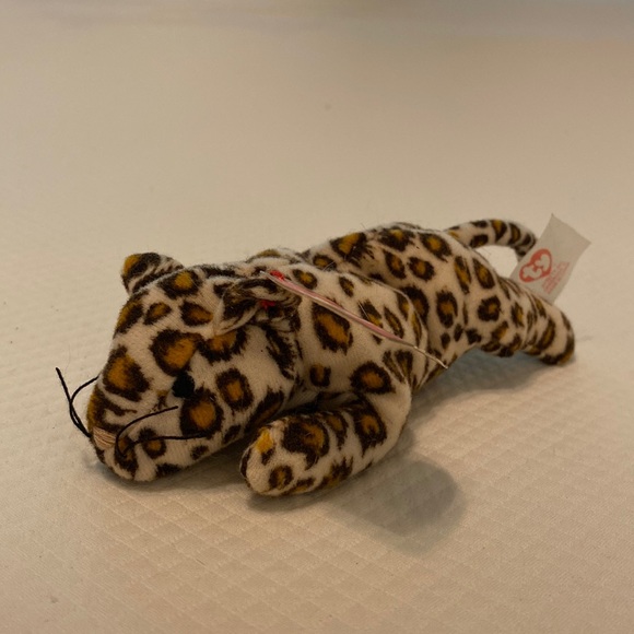 Ty Teenie Beanie Baby Brown Tan Spots Freckles Leopard Tag McDonalds Happy Meal - Picture 1 of 4